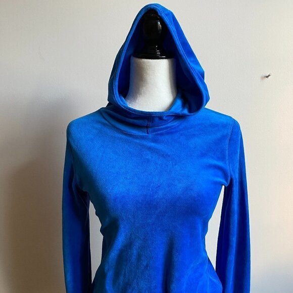 SJYP Hooded Blue Sweater Long Sleeve Small Korean - Picture 1 of 5